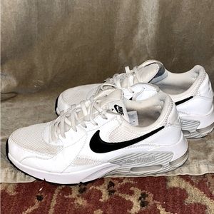 White w/black and gray Nike Air Max. Still in great shape